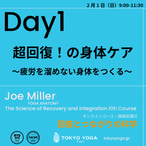 2月1日（日）〜ヨガ解剖学：回復とつながりの科学 JoeMiller - 画像 (2)