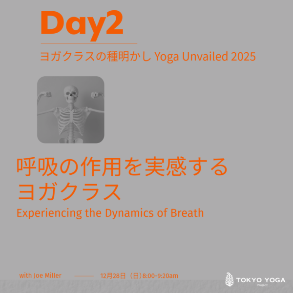 12月27日（土）〜ヨガクラスとその種明かし「身体と動きの総点検 」 JoeMiller - 画像 (3)
